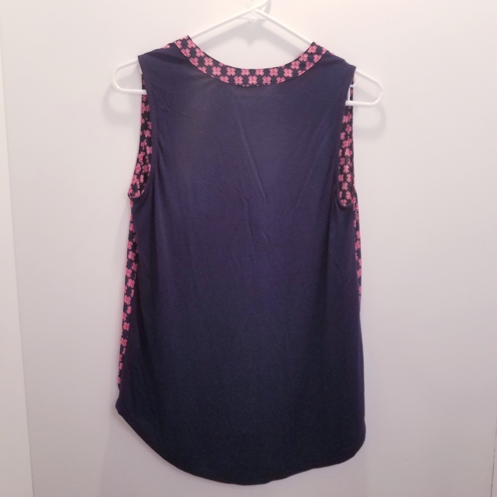 Papermoon Stitch Fix Women's Size Small Blouse Top Shirt Sleeveless Navy Blue - Picture 3 of 8